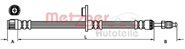 Bremsschlauch METZGER 4110749