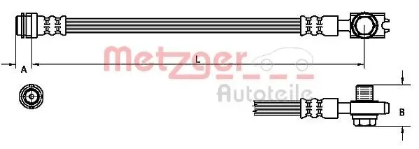 Bremsschlauch METZGER 4110246