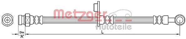 Bremsschlauch METZGER 4110265