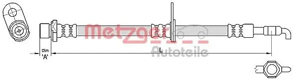 Bremsschlauch METZGER 4110285