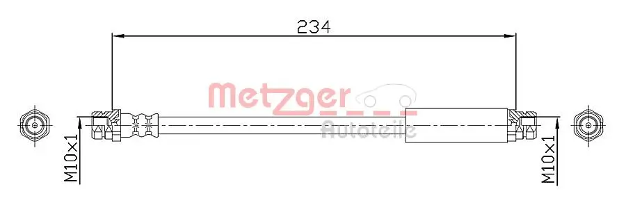 Bremsschlauch METZGER 4110359