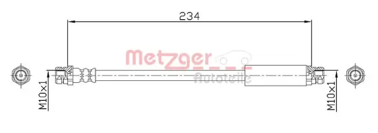 Bremsschlauch METZGER 4110359 Bild Bremsschlauch METZGER 4110359