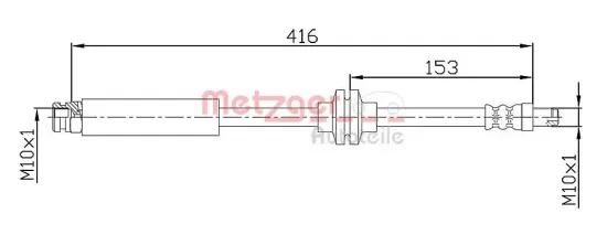 Bremsschlauch METZGER 4110475 Bild Bremsschlauch METZGER 4110475