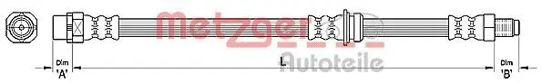 Bremsschlauch Vorderachse links Vorderachse rechts METZGER AUTOTEILE 4110478