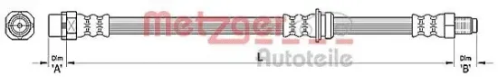 Bremsschlauch Vorderachse links Vorderachse rechts METZGER AUTOTEILE 4110478 Bild Bremsschlauch Vorderachse links Vorderachse rechts METZGER AUTOTEILE 4110478