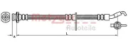 Bremsschlauch Vorderachse links Vorderachse rechts METZGER 4110490