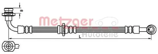 Bremsschlauch Vorderachse links METZGER AUTOTEILE 4110529 Bild Bremsschlauch Vorderachse links METZGER AUTOTEILE 4110529