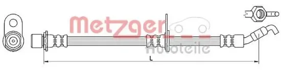 Bremsschlauch Vorderachse links Vorderachse rechts METZGER 4110621 Bild Bremsschlauch Vorderachse links Vorderachse rechts METZGER 4110621