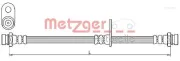 Bremsschlauch Hinterachse links Hinterachse rechts innen METZGER AUTOTEILE 4110638