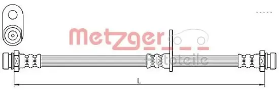 Bremsschlauch Hinterachse links Hinterachse rechts innen METZGER AUTOTEILE 4110638 Bild Bremsschlauch Hinterachse links Hinterachse rechts innen METZGER AUTOTEILE 4110638