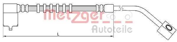 Bremsschlauch Vorderachse links METZGER 4110686