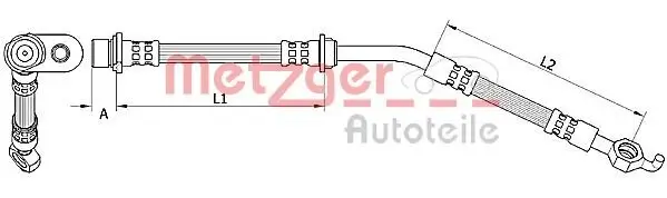 Bremsschlauch METZGER 4110787