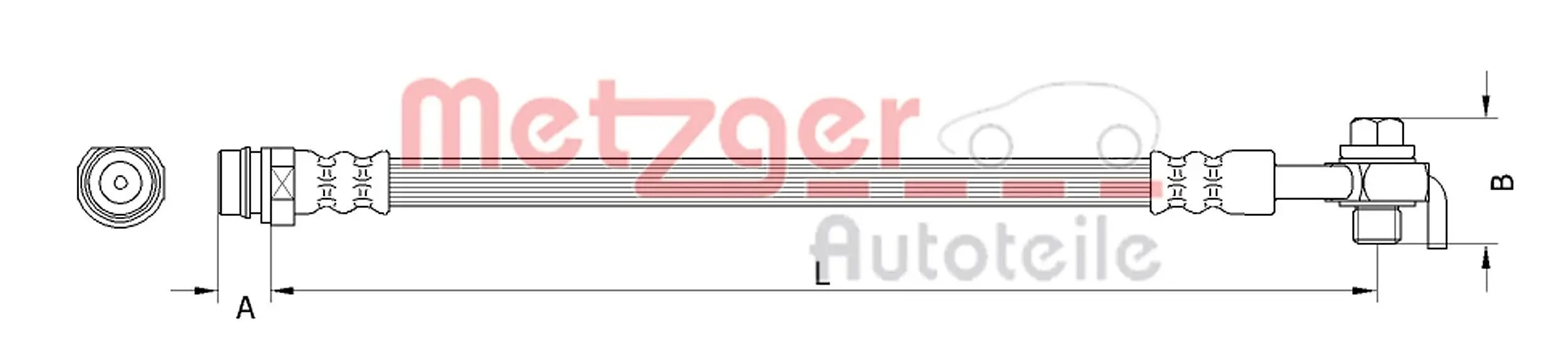 Bremsschlauch Hinterachse rechts METZGER AUTOTEILE 4110799