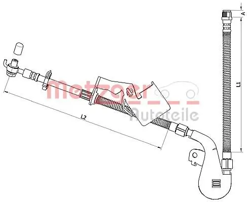 Bremsschlauch METZGER 4110808