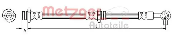 Bremsschlauch METZGER 4110848