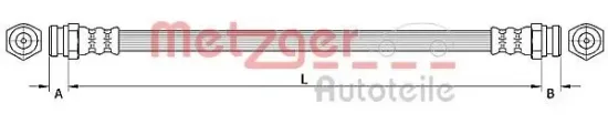 Bremsschlauch Hinterachse links Hinterachse rechts METZGER AUTOTEILE 4110877 Bild Bremsschlauch Hinterachse links Hinterachse rechts METZGER AUTOTEILE 4110877