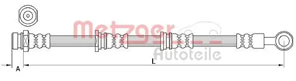 Bremsschlauch Vorderachse links Vorderachse rechts METZGER AUTOTEILE 4110917
