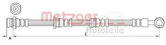 Bremsschlauch Vorderachse links Vorderachse rechts METZGER AUTOTEILE 4110917 Bild Bremsschlauch Vorderachse links Vorderachse rechts METZGER AUTOTEILE 4110917