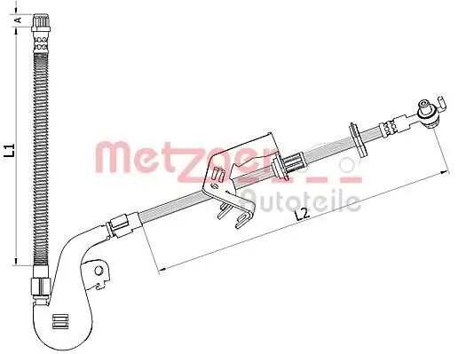 Bremsschlauch METZGER 4110928