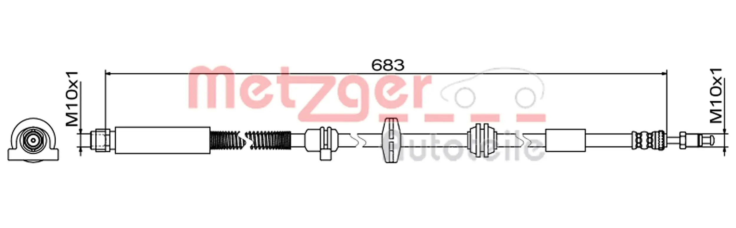 Bremsschlauch METZGER 4110949