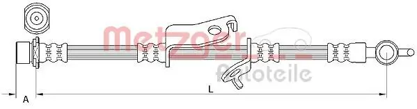 Bremsschlauch METZGER 4110973