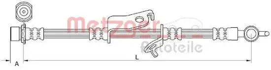 Bremsschlauch METZGER 4110973 Bild Bremsschlauch METZGER 4110973