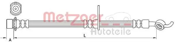 Bremsschlauch METZGER 4110985