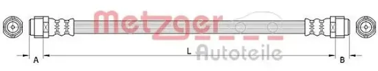 Bremsschlauch METZGER AUTOTEILE 4110994 Bild Bremsschlauch METZGER AUTOTEILE 4110994
