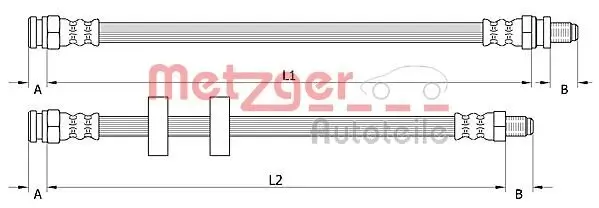 Bremsschlauch METZGER 4110995