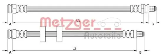 Bremsschlauch METZGER 4110995 Bild Bremsschlauch METZGER 4110995