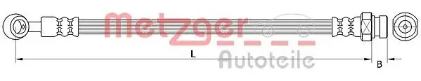 Bremsschlauch Vorderachse links Vorderachse rechts METZGER AUTOTEILE 4111047