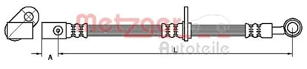 Bremsschlauch METZGER 4111071