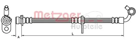 Bremsschlauch Vorderachse links METZGER AUTOTEILE 4111079 Bild Bremsschlauch Vorderachse links METZGER AUTOTEILE 4111079