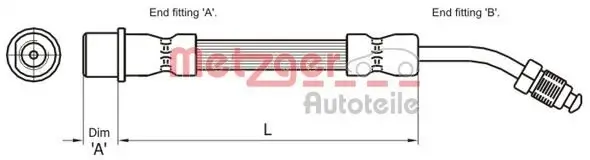 Bremsschlauch METZGER 4111108