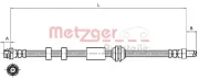 Bremsschlauch Vorderachse links Vorderachse rechts METZGER 4111216