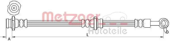 Bremsschlauch METZGER 4111252