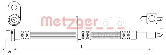 Bremsschlauch METZGER 4111331 Bild Bremsschlauch METZGER 4111331