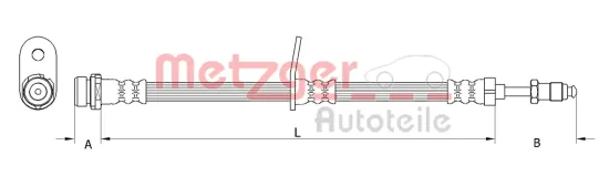 Bremsschlauch METZGER 4111360 Bild Bremsschlauch METZGER 4111360