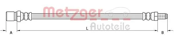 Bremsschlauch Vorderachse links Vorderachse rechts METZGER AUTOTEILE 4111379
