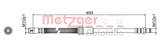 Bremsschlauch METZGER 4111482 Bild Bremsschlauch METZGER 4111482