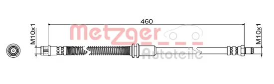 Bremsschlauch METZGER 4111483 Bild Bremsschlauch METZGER 4111483