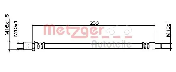 Bremsschlauch METZGER 4111496