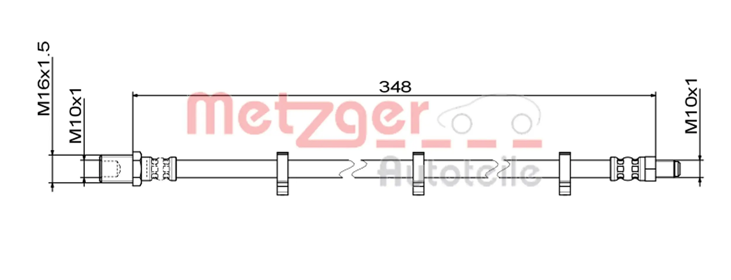 Bremsschlauch METZGER 4111498