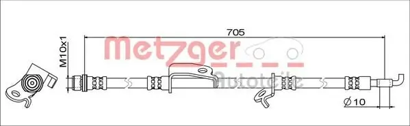 Bremsschlauch METZGER 4111519