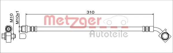 Bremsschlauch METZGER 4111552