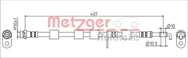 Bremsschlauch METZGER 4111555