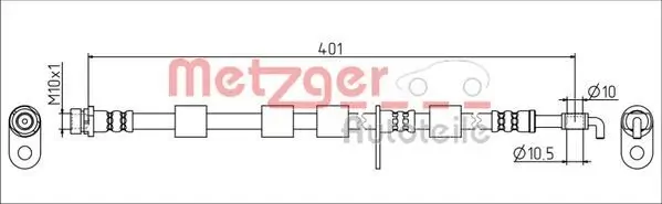 Bremsschlauch METZGER 4111556