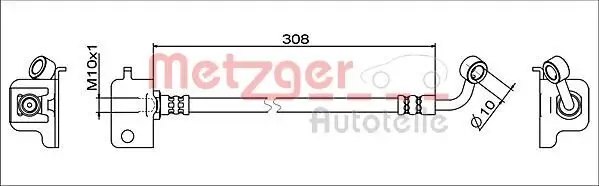 Bremsschlauch METZGER 4111566