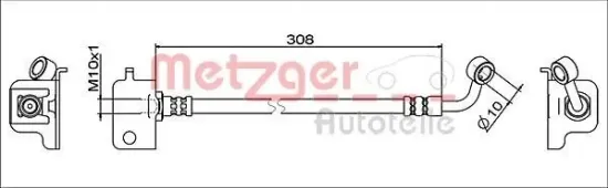 Bremsschlauch METZGER 4111566 Bild Bremsschlauch METZGER 4111566