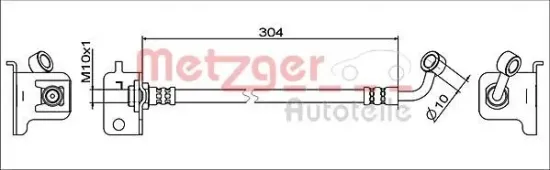 Bremsschlauch METZGER 4111567 Bild Bremsschlauch METZGER 4111567